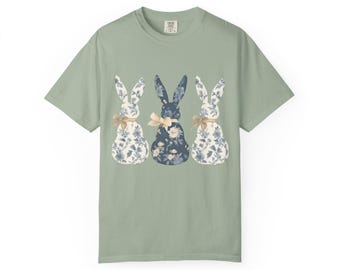 Comfort Colors Floral Bunny T-Shirt: Garment-Dyed Spring Fashion