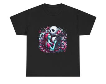 Jack and Sally T-Shirt, Nightmare Before Christmas, Spooky Couple Tee