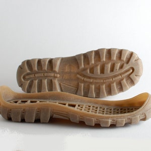 Suelas de goma para hombre Beige Tan para sus propios proyectos - Suministro para zapatos, botas de nieve - tallas grandes