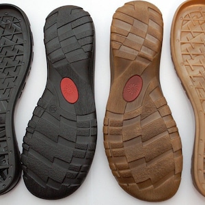 Rubber soles for your own projects Black and Brown- Supply for shoes, snow boots