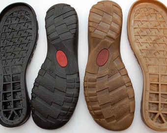 Rubber soles for your own projects Black and Brown- Supply for shoes, snow boots