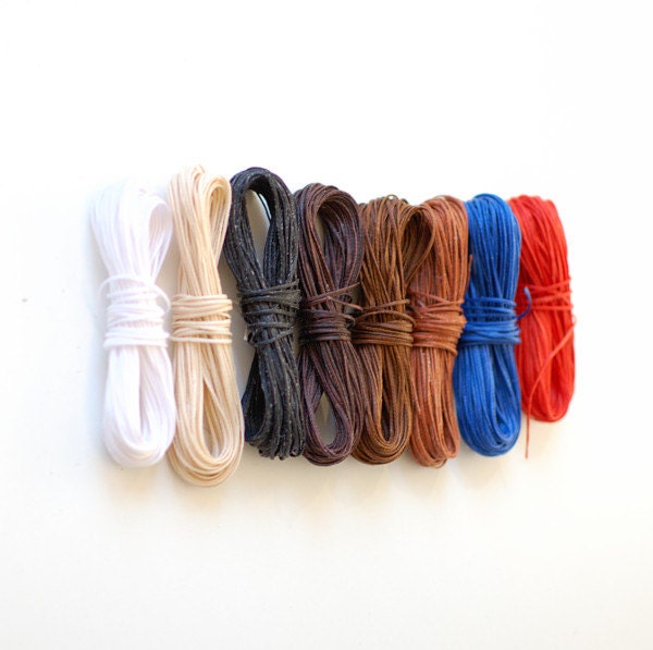 Waxed Wool Thread Waxed Thread for Shoemaking 10m - Waxed Thread for Hand Sewing Braided ...