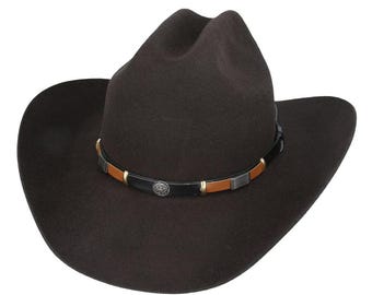 Classic Western Wool Cowboy Hat - American Cattleman Style, Vintage Look Hat