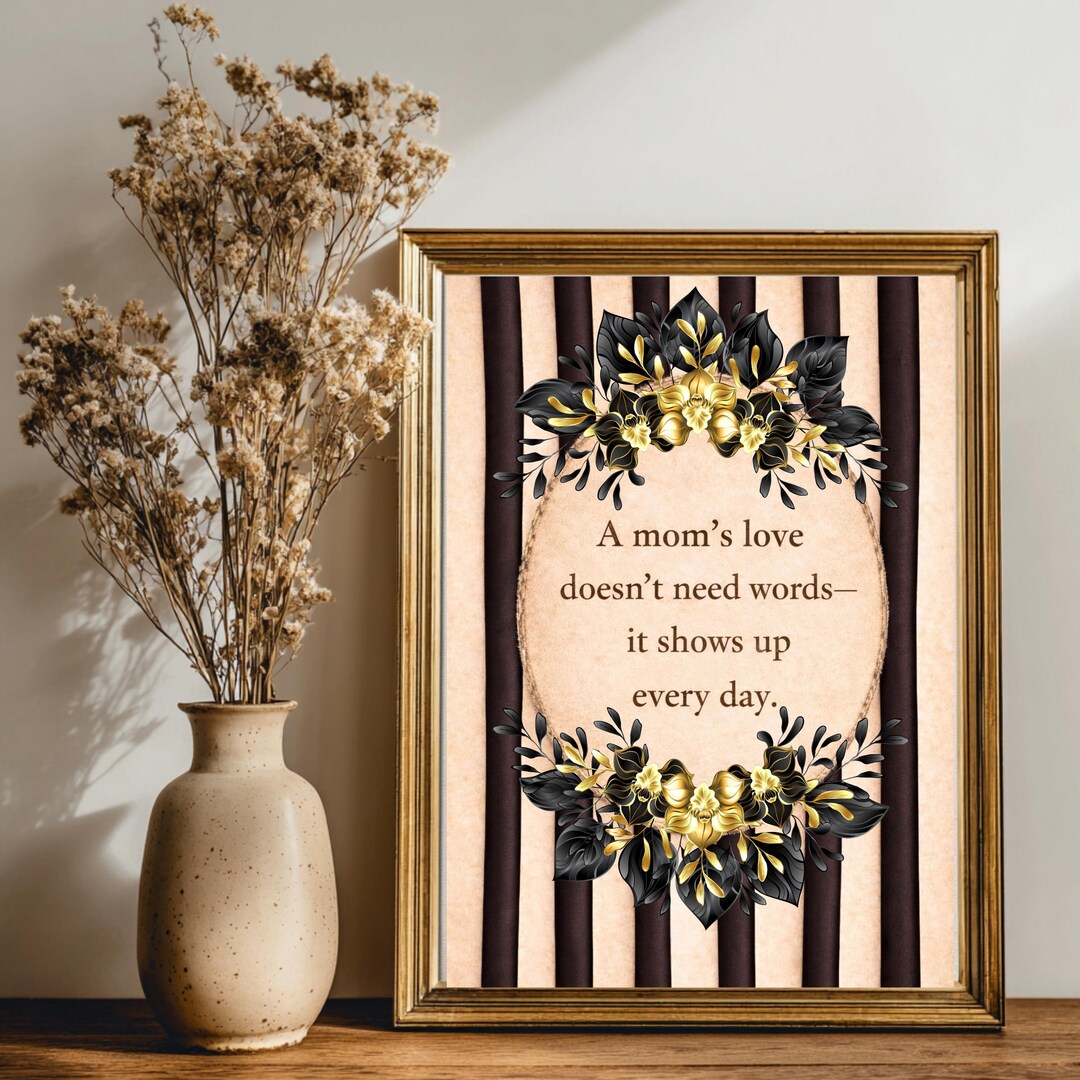A Mom’s Love Wall Art Printable | Mother’s Day Gift for Mom | Mom ...