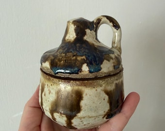 Vintage Studio Pottery Lidded Crock