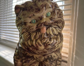 Vintage Ceramic Persian Cat Statue