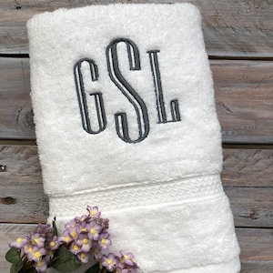 Monogrammed  Personalized Hand Towel, Monogrammed Embroidered Personalized Towel