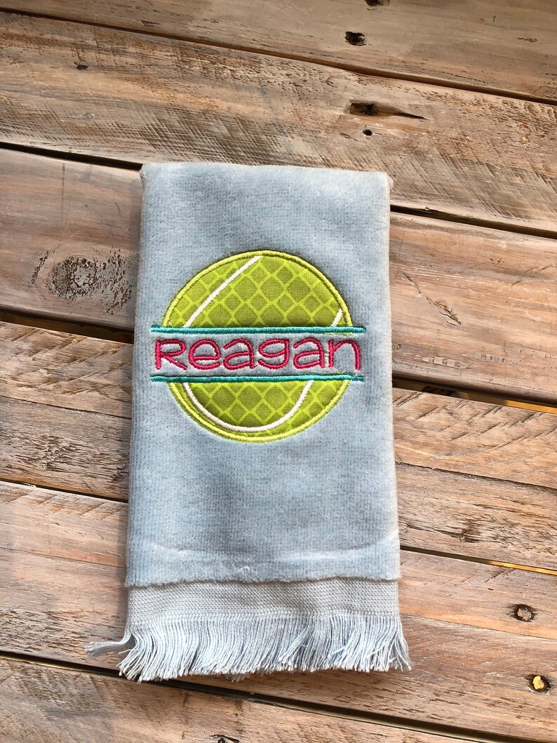 Tennis Ball Embroidered Hand Towel Tennis Sweat Towel Etsy