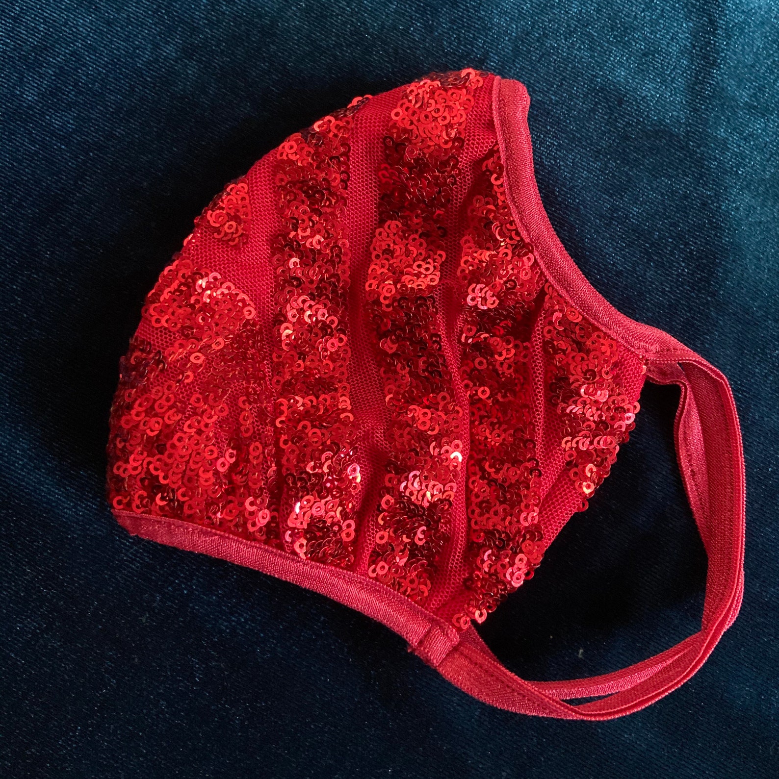 Sequin Red Face Mask Mesh Lace Face Mask Tango Face Mask | Etsy