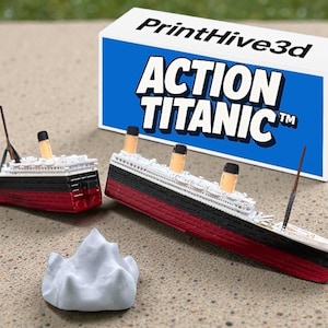 Juguete de baño Titanic Action Model™ original: Barco dividido por la mitad, juguete de piscina