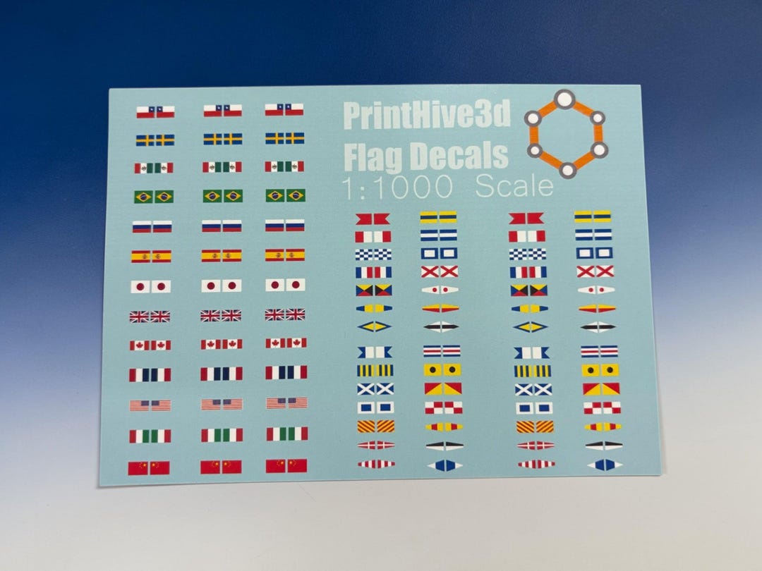 Model Boat Flags 1:1000 Model Ship Flag Decals - Etsy