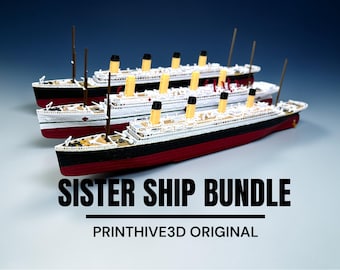 3 Ship Bundle RMS Titanic, Britannic, Olympic, Ship Replicas