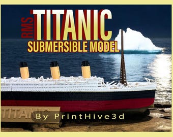 RMS Titanic Submersible Model, Lernmodell, FLOATS & SINKS Historisch genau