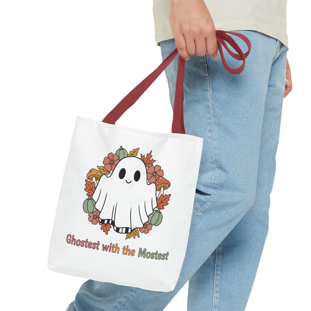 Ghostest With the Mostest Halloween Tote Bag - Etsy