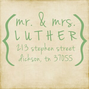 Address Stamp Carter Calligraphy Custom Address Stamp