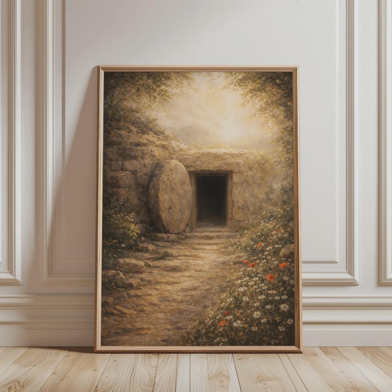 Empty Tomb Wall Art – Resurrection of Jesus Christian Print for Easter ...