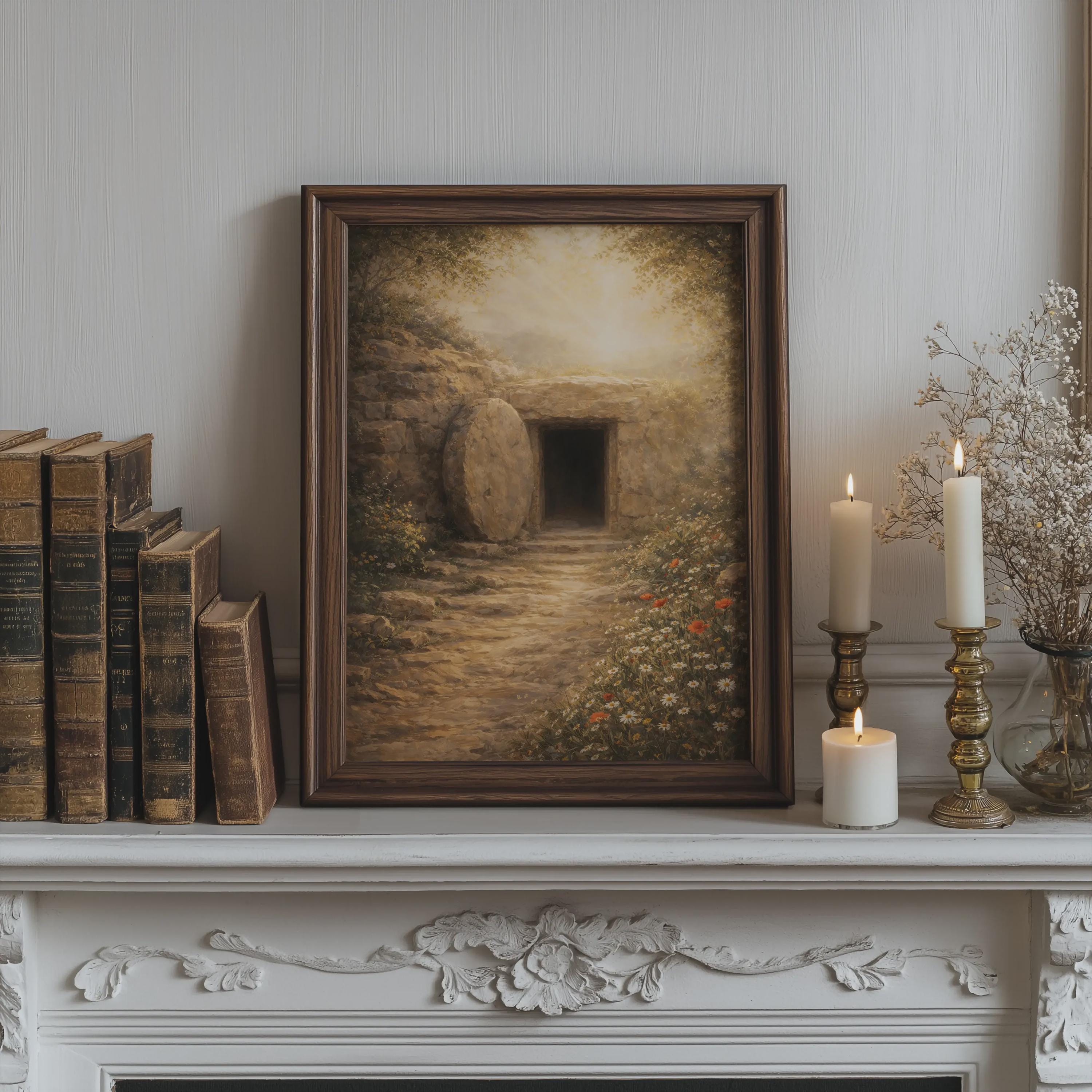Empty Tomb Wall Art – Resurrection of Jesus Christian Print for Easter ...