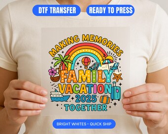 Summer Family Vacation 2025 DTF Transfer: Tropical Beach Trip Design