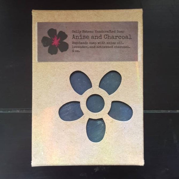ANISE & CHARCOAL- Handmade soap with anise and lavender oils and activated charcoal