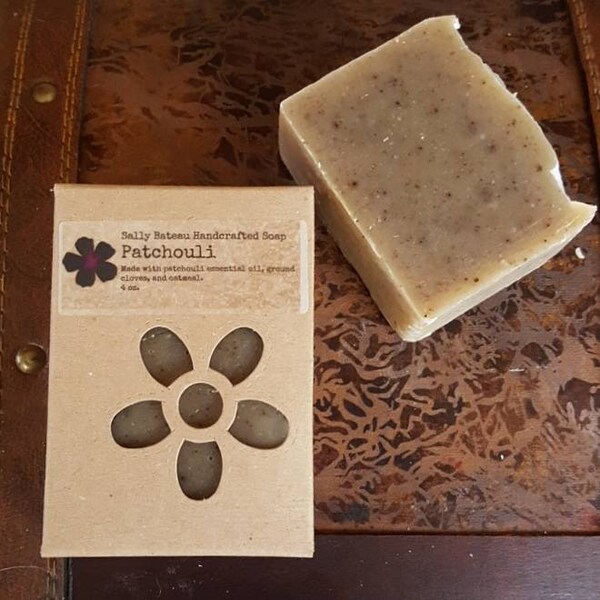 PATCHOULI- One bar of handmade, cold process soap made with earthy patchouli essential oil