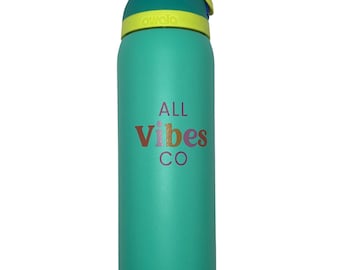 Botella de agua de acero inoxidable Owala FreeSip de 32 oz color aguamarina