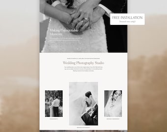 Elegante websitesjabloon trouwfotograaf