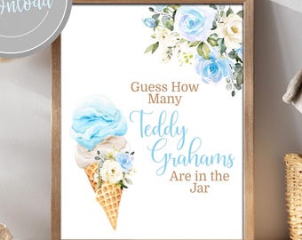 Juego de helado para baby shower: Adivina cuántas bolas hay (Descarga digital)