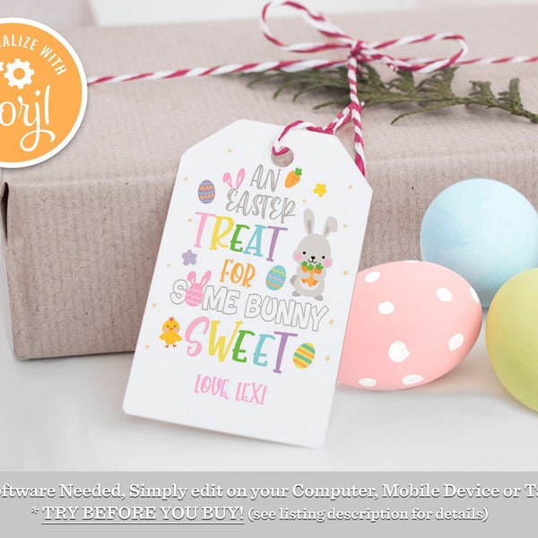 Easter Treat for Some Bunny Sweet, Easter Peeps Tag, Easter Favor Tag, Easter Gift Tag, Easter Basket Tags, Treats for My Peeps, Printable