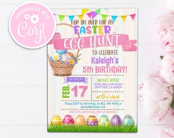 Easter Egg Hunt, Easter Egg Hunt Invitation, Easter Invitation, Easter Party, Egg Hunt Invitation, Easter Invite, Easter Hunt Invite, Flyer