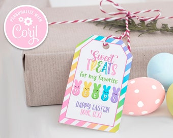 Sweet Treats for My Favorite Peeps, Easter Peeps Tag, Easter Favor Tag, Easter Gift Tag, Easter Basket Tags, Treats for My Peeps, Printable