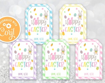 Hoppy Easter Tag, Hoppy Easter Favor Tags, Easter Favor Tag, Easter Gift Tag, Easter Basket Tags, Classroom Easter, Printable Easter Tag