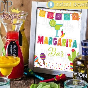 Margarita Bar Sign, Margarita Sign Printable, Fiesta Margarita, Fiesta ...