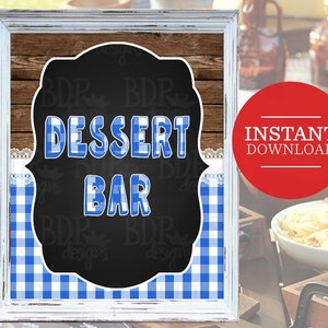 Dessert Table Sign, Baby Q, I do BBQ, Baby Q Decorations, Baby Q Sign, Babyque Decorations, I Do BBQ Decorations, I Do BBQ Decor, Blue Baby