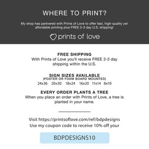 Puede incluir: Un anuncio de dise&ntilde;o gr&aacute;fico para Prints of Love, una empresa que ofrece servicios de impresi&oacute;n. El anuncio presenta un coraz&oacute;n con el texto "prints of love" e informaci&oacute;n sobre el env&iacute;o gratuito y los tama&ntilde;os de impresi&oacute;n disponibles. El anuncio tambi&eacute;n incluye un c&oacute;digo de cup&oacute;n, "BDPDESIGNS10", para un descuento del 10%.
