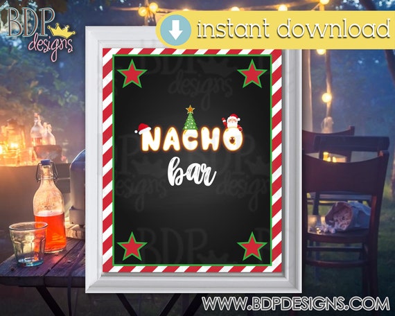 Nacho Bar Sign, Christmas Movie Night, Christmas Movie Night Printable, Movie Night Decorations, Movie Night Sign, Movie Night Party, Movie Il_570xn