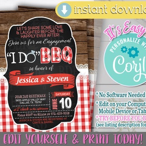 I Do BBQ Invitation, I Do BBQ Couples Shower Invitation, I Do BBQ Invitation Download, I Do bbq Invitation Download, I Do Barbecue Invite