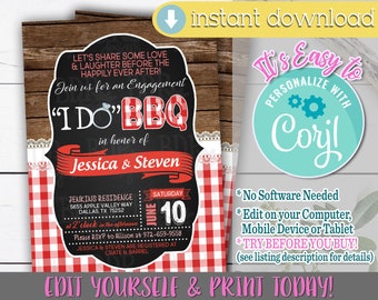 I Do BBQ Invitation, I Do BBQ Couples Shower Invitation, I Do BBQ Invitation Download, I Do bbq Invitation Download, I Do Barbecue Invite