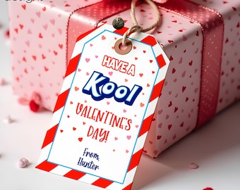 Kool Valentine's Day Favor Tags: Printable Classroom Gift (Digital Download)