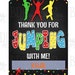Trampoline Party Favor Tags Trampoline Party Printable Thank - Etsy