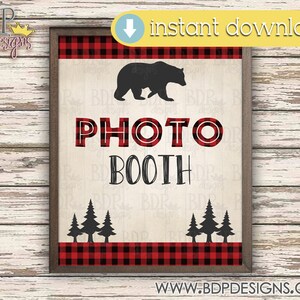 Lumberjack Photo Booth Sign, Lumberjack Party Printables, Lumberjack Party Sign, Lumberjack Party Decor, Lumberjack Sign, Woodland, Bear