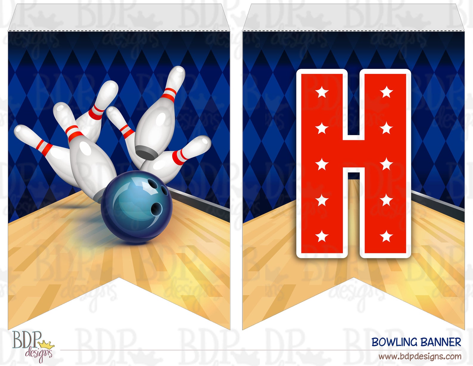 Bowling Birthday Banner Bowling Banner Printables Bowling Etsy