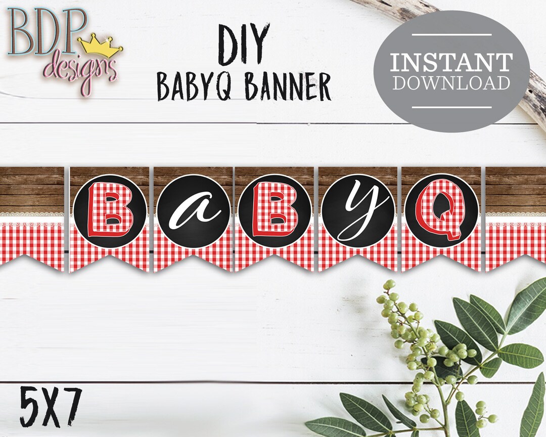 Baby Q Banner, Babyq Decorations, Baby Q Decor, Baby Q Decorations
