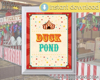 Duck Pond Sign, Carnival Signs, Carnival Theme Party, Carnival Birthday, Carnival  Game Sign, Carnival Game, Carnival Signage, Circus Signage -  Canada