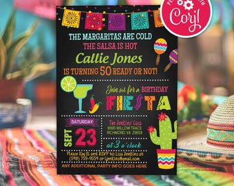 Fiesta Birthday Invitation, Fiesta Birthday Invitation Digital Template, Fiesta Birthday Invitation Template, Fiesta Birthday Invite, Fiesta