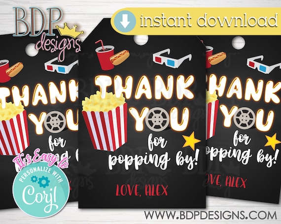 movie-night-favor-tag-thanks-for-popping-by-tags-movie-night-favors