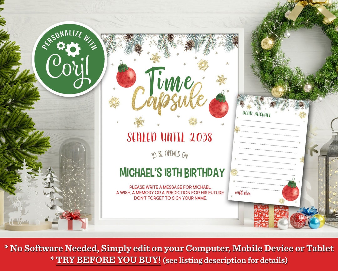 Christmas First Birthday Christmas Time Capsule It's the Most Onederful
