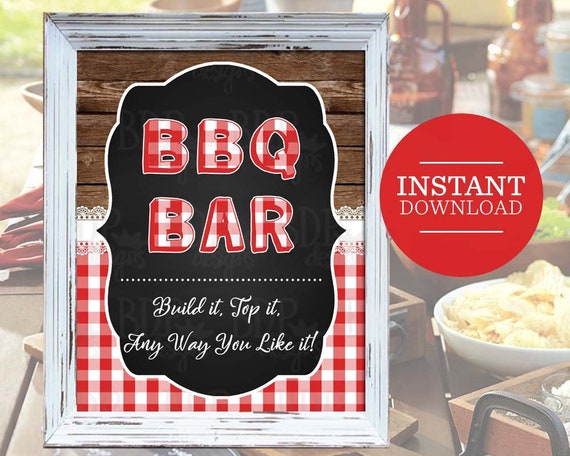 Bbq Bar Sign Baby Q Decorations Baby Q Decor I Do Bbq Etsy