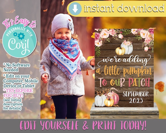 We're Adding a Pumpkin to Our Patch, Big Sister Pregnancy Announcement ...