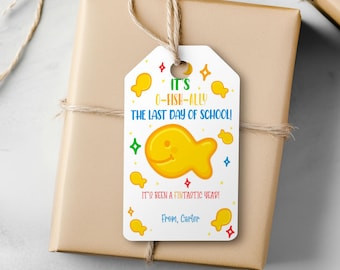 Editable O-FISH-ALLY First Day of School Favor Tag (Digital Download)