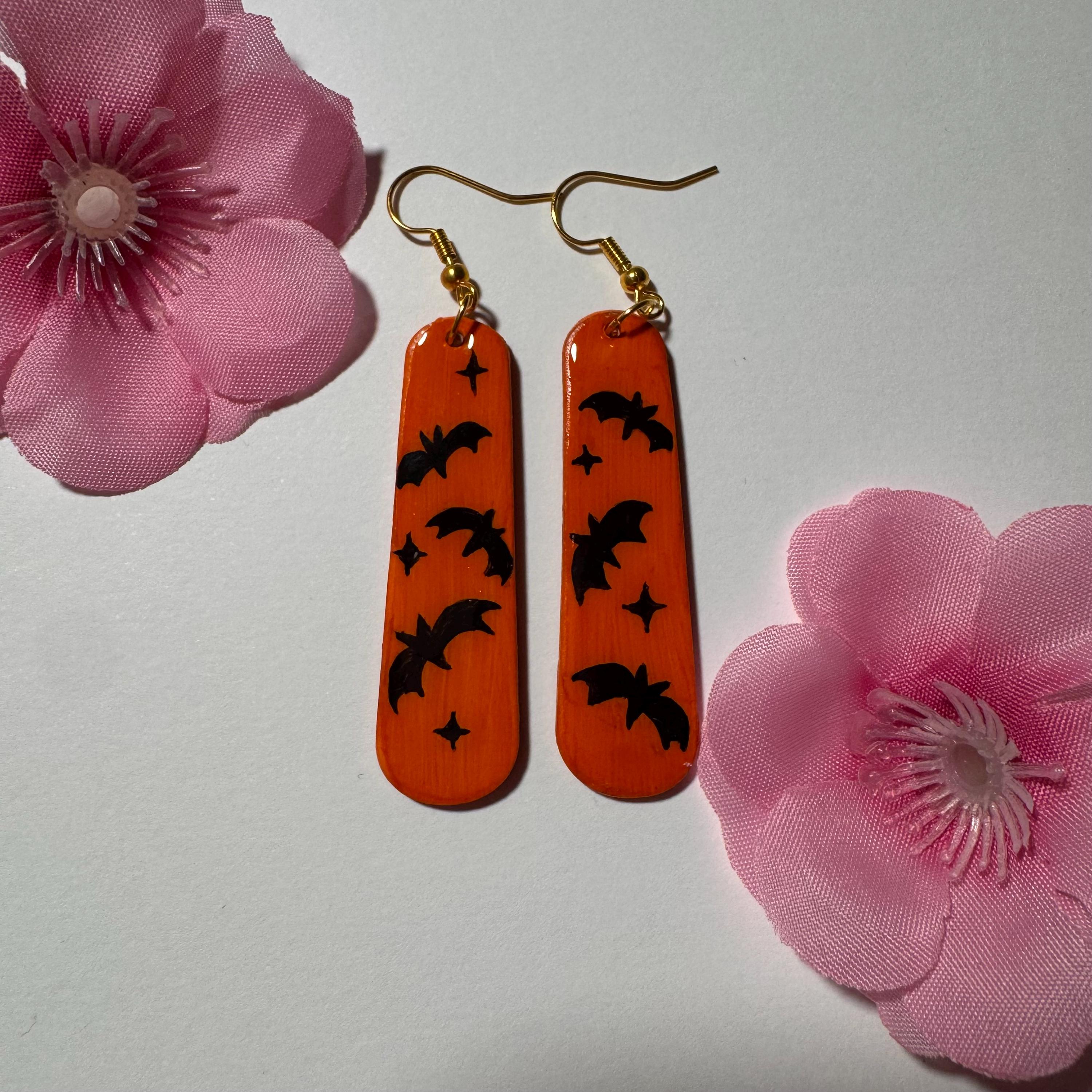 直売値下 HM イヤリング ゴールド コウモリ ハロウィン